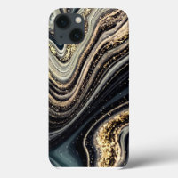 Black and Gold abstract Case-Mate iPhone Case