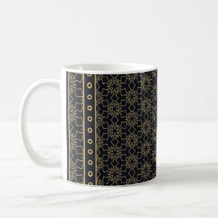 Black and gold abstract graphic pattern. Geometric Coffee Mug