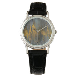 Black and Gold Abstract Print Danhui Nai Watch