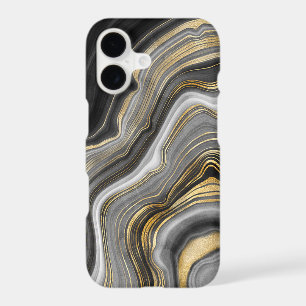 Black and gold abstract swirl