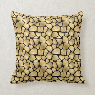 Black and gold animal abstract # 3 cushion