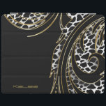 Black and Gold Animal Swirly Print iPad Smart Cover<br><div class="desc">Electronic Cases. 100% Customisable. Ready to Fill in the box(es) or Click on the CUSTOMIZE button to add, move, delete or change any of the text or graphics. Made with high resolution vector and/or digital graphics for a professional print. NOTE: (THIS IS A PRINT. All zazzle product designs are "prints"...</div>