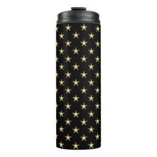 Black and Gold Army Pattern Thermal Tumbler
