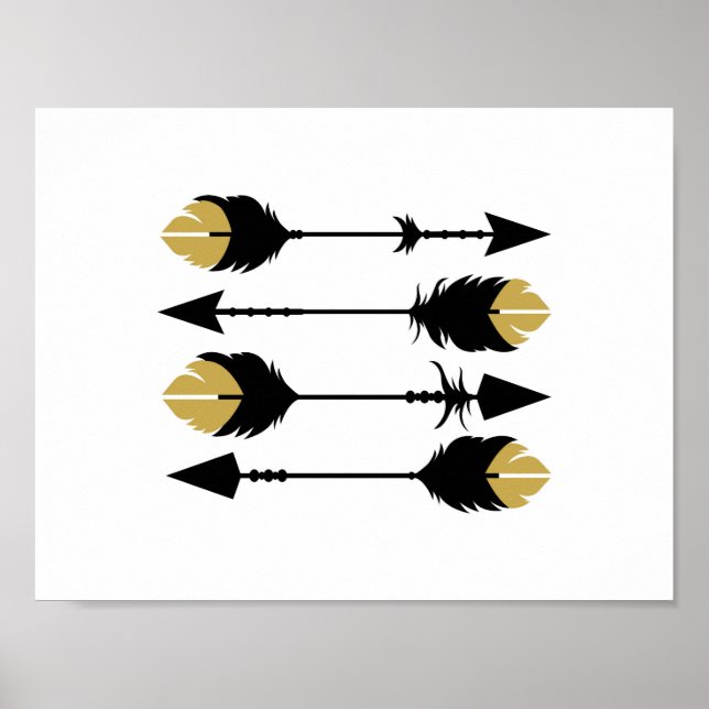 Black and Gold Arrows - Art Print (Front)