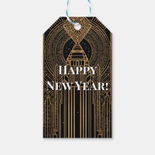Black and Gold Art Deco Gift Tags