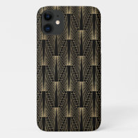 Black and gold art-deco pattern