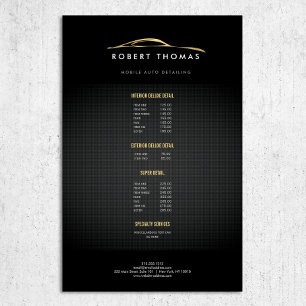 Black and Gold Auto Detailing, Auto Repair Flyer