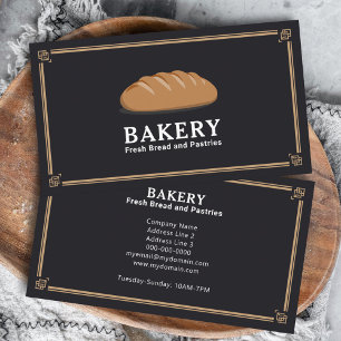 Black and Gold Bakery Business Card