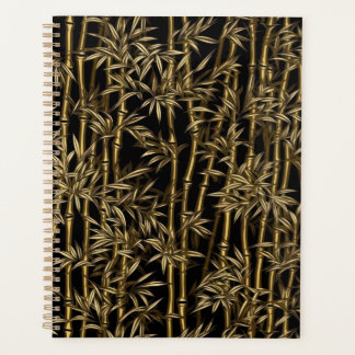 Black and Gold Bamboo Chiyogami Planner