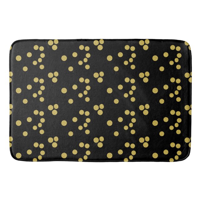 black and gold Bath Mat (Front)