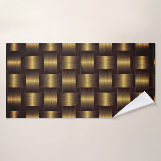 Black and Gold Bath Towel (Bath Towel)