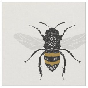 Black and Gold Bee Fabric