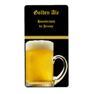 Black and Gold Beer Label
