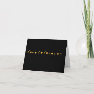 Black and gold believe stars card