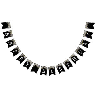 Black and Gold Birthday Bunting