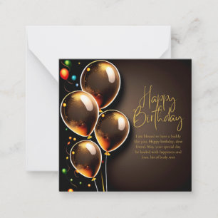 Black and Gold Birthday Card