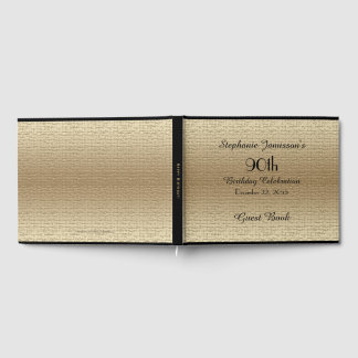 Black and Gold Birthday Party Memory/Guest Book