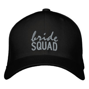 Black and Gold Bride Squad Embroidered Hat