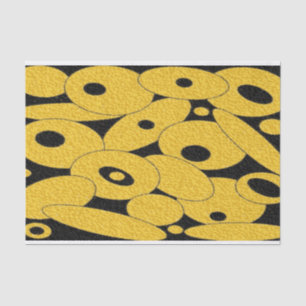 Black and Gold Bubble Orbs tissue paper