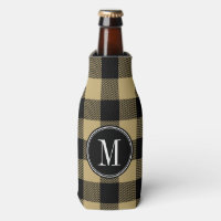 Black and Gold Buffalo Check Monogram