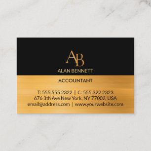 black and gold business card