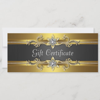 Black and Gold Business Gift Certificates