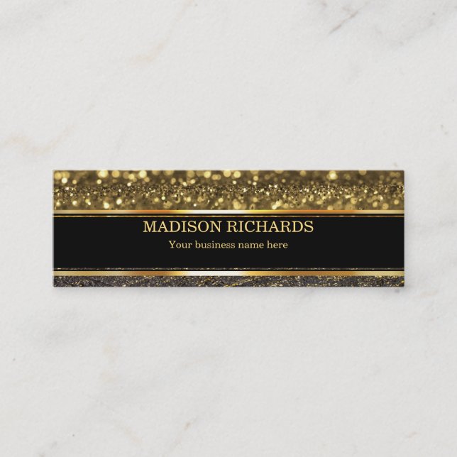 Black and gold calling card (Front)