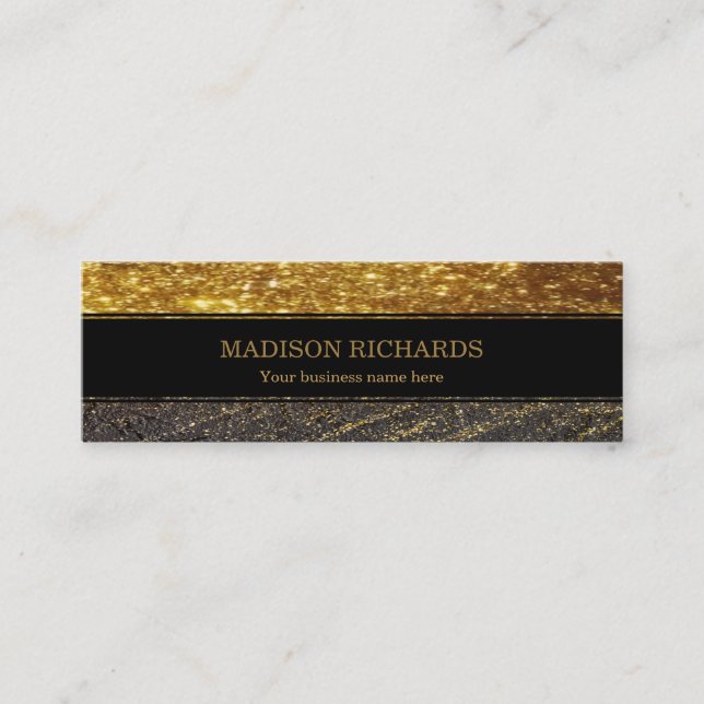 Black and gold calling card (Front)