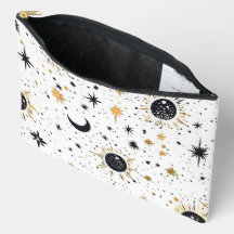 Black and Gold Celestial Sun Moon Stars
