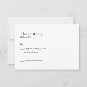 Black and Gold Celestial Wedding RSVP Card
