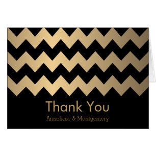 Black and Gold Chevron - Blank