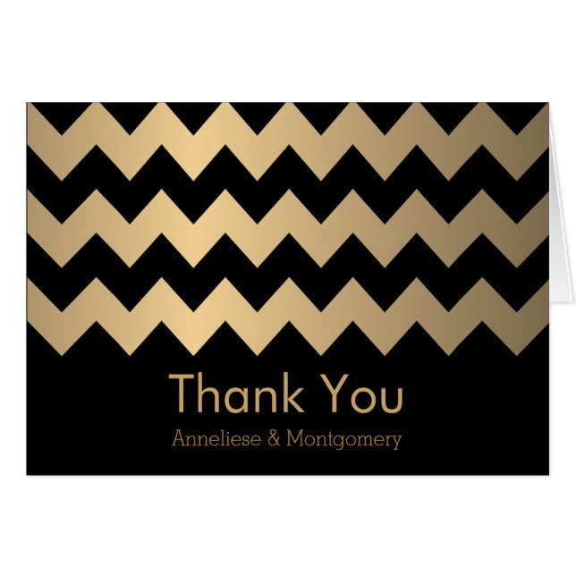 Black and Gold Chevron - Blank (Front Horizontal)