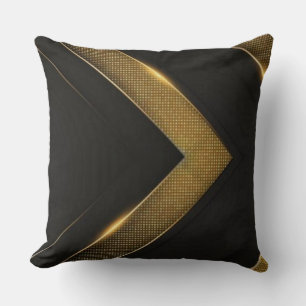 Black And Gold Chevron Cushion