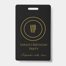 Black and Gold Chic Birthday Party VIP Access