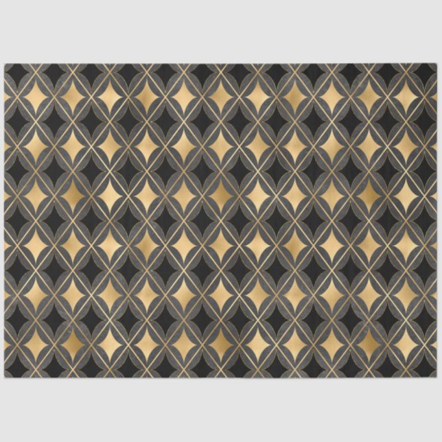Black and Gold Circus Series Design 15 Tissue Paper (Front)