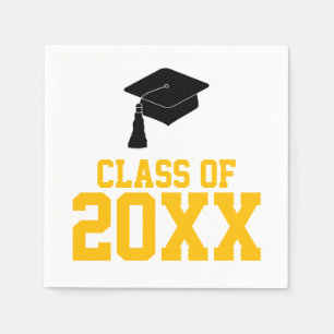 Black and Gold Class of 2024 Graduation Party Napkin