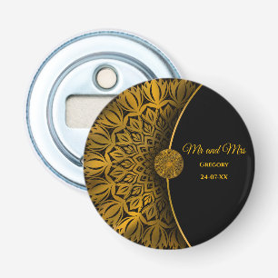  Black and gold classic traditional luxury mandala Bottle Opener