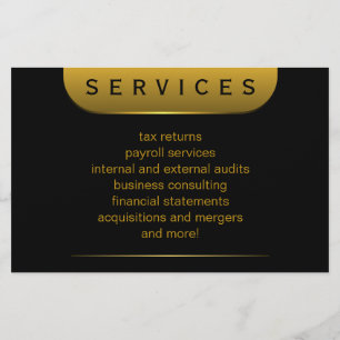 Black and Gold Coins 5.5" x 8.5" Accountant Flyers