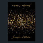 Black and Gold Confetti | Place Cards<br><div class="desc">Stylish Black & Gold Confetti | Place Tent Table seating name cards. DIRECTIONS TO ADD NAMES/NUMBERS TO CARDS - Step 1 add name and/or number on first card then add to your cart. Step 2 - click on the picture to the left and it will return you back to the...</div>