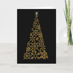 Black and Gold Contemporary Christmas Card