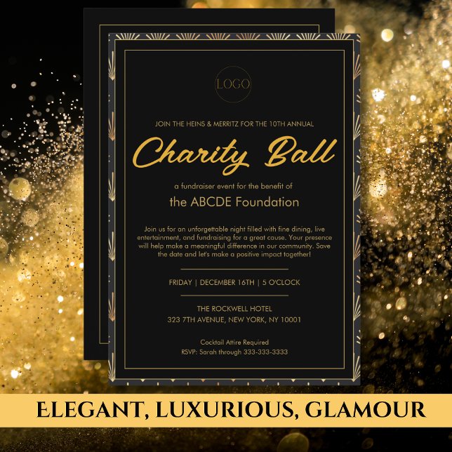 Black and Gold Corporate Business Event  Invitation (Creator Uploaded)