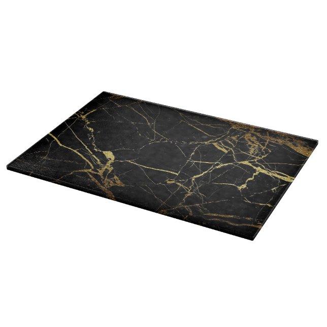 Black and Gold Cutting Board (Corner)
