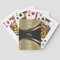 Black and gold damask dynamic lines design