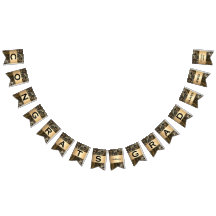 Black and Gold Damask fern Graduation party