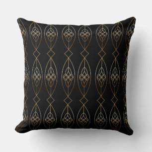 Black And Gold Deco Cushion