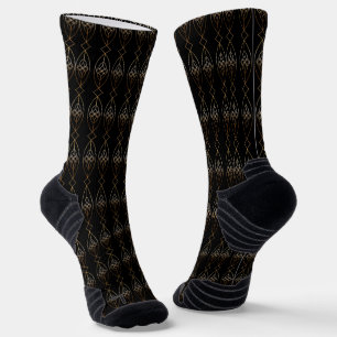 Black And Gold Deco Socks