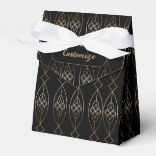 Black And Gold Deco Tent Favour Box