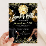 Black and Gold Disco Sneaker Ball Birthday Invitation<br><div class="desc">Black and Gold Disco Sneaker Ball Birthday Invitation</div>