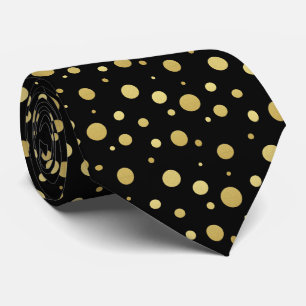 Black and Gold Dots  Tie