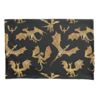 Black and gold Dragon Pillowcase